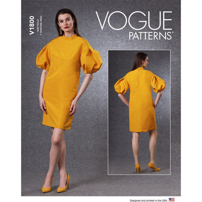 Vogue Pattern V1800 Misses Dress 1800 Image 1 From Patternsandplains.com