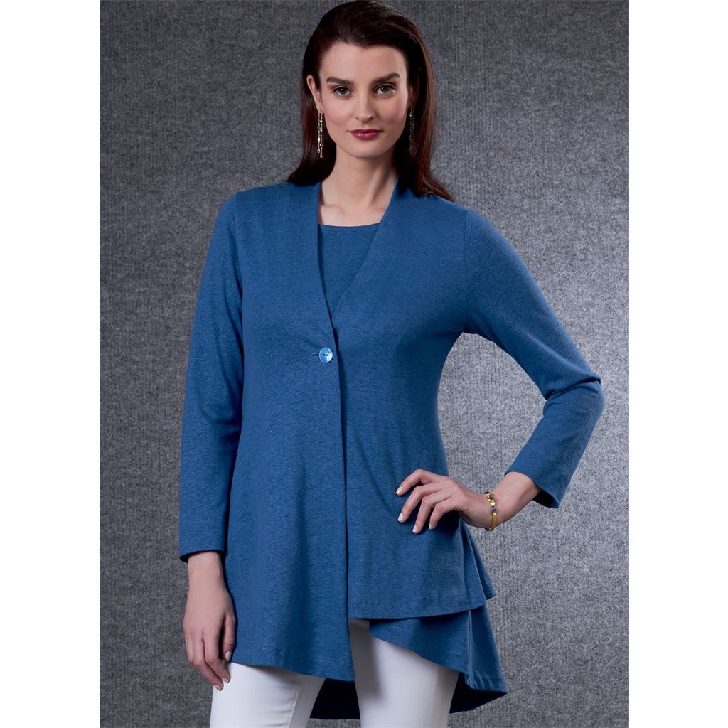 Vogue Pattern V1808 Misses Cardigan and Tunics 1808 Image 2 From Patternsandplains.com
