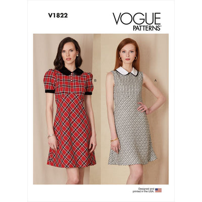 Vogue Pattern V1822 Misses Dress 1822 Image 1 From Patternsandplains.com