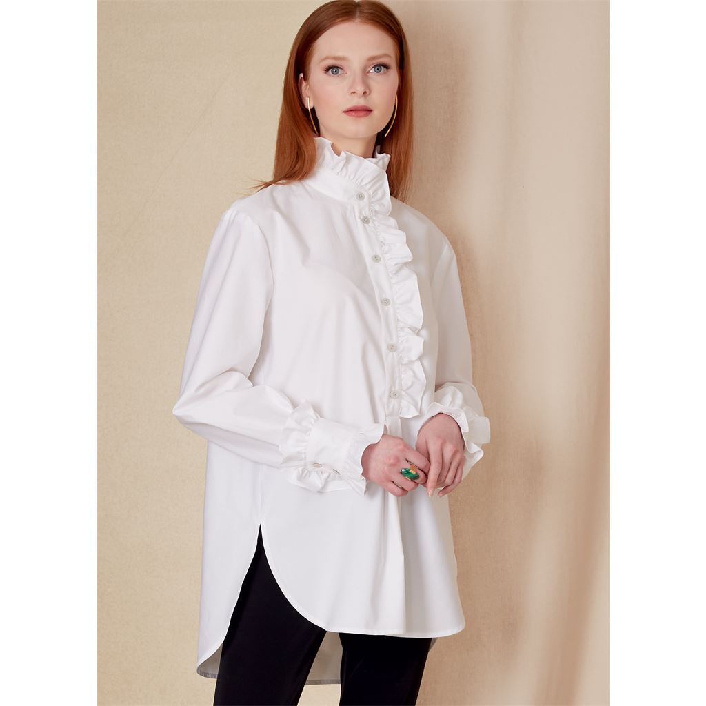 Vogue Pattern V1823 Misses and Misses Petite Shirt 1823 Image 2 From Patternsandplains.com