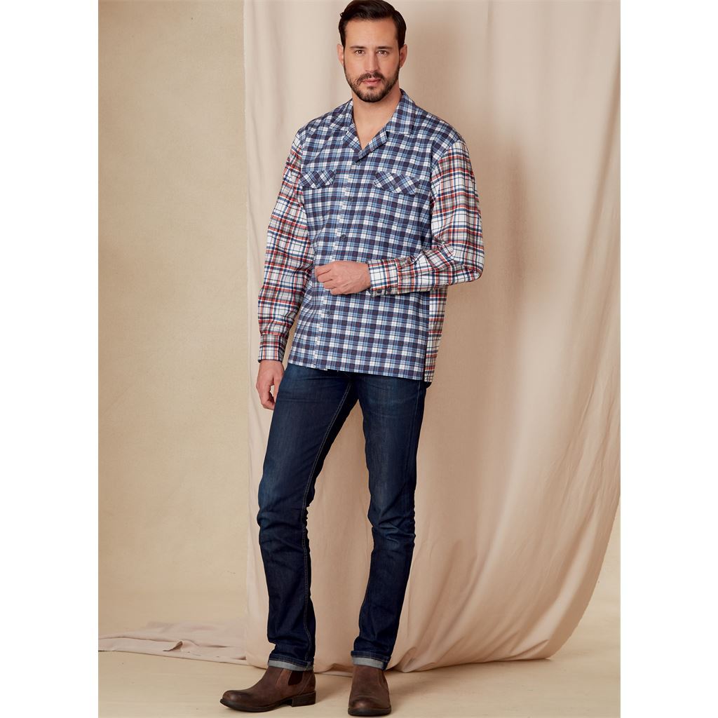 Vogue Pattern V1827 Unisex Shirts 1827 Image 4 From Patternsandplains.com