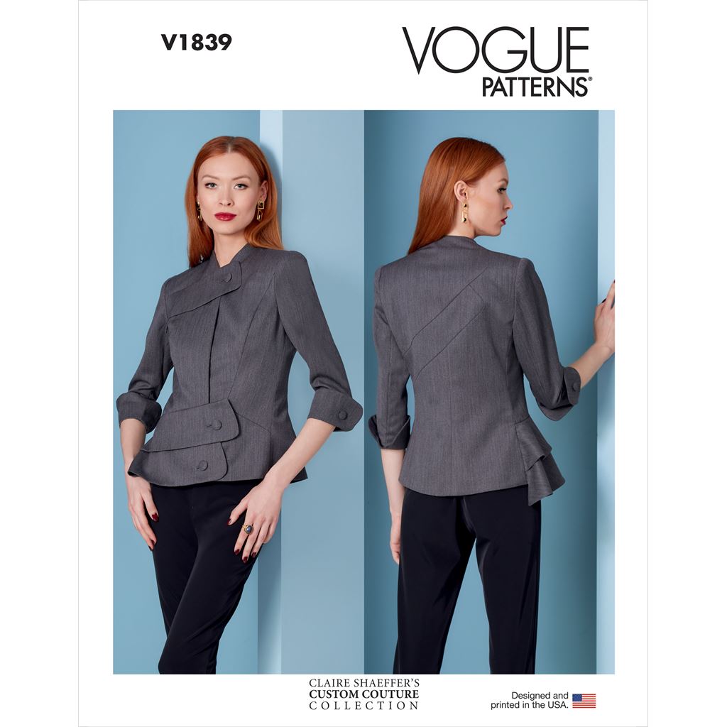 Vogue Pattern V1839 Misses Jacket 1839 Image 1 From Patternsandplains.com