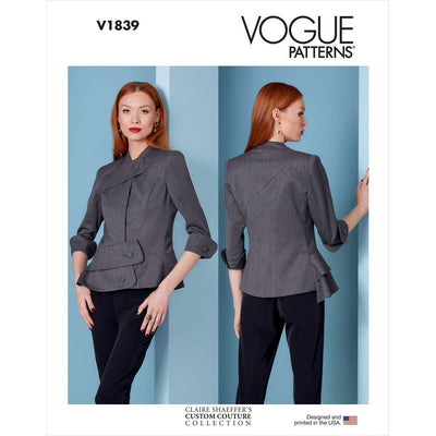 Vogue Pattern V1839 Misses Jacket 1839 Image 1 From Patternsandplains.com