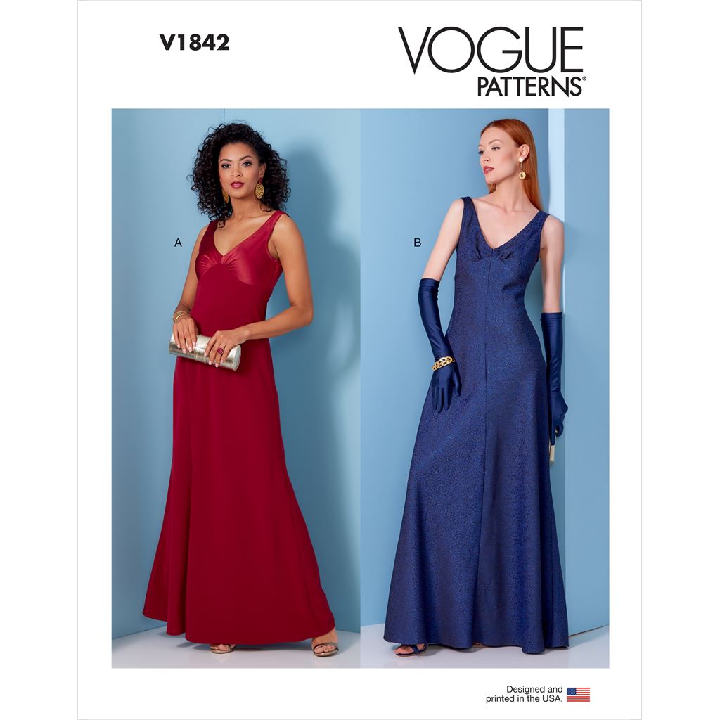 vogue evening dress sewing patterns Knit Misses Dresses Pattern V1969 Lullabee Fabrics Vogue Vintage 1948 Misses' Evening