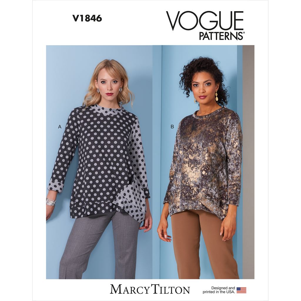 Vogue Pattern V1846 Misses Top 1846 Image 1 From Patternsandplains.com