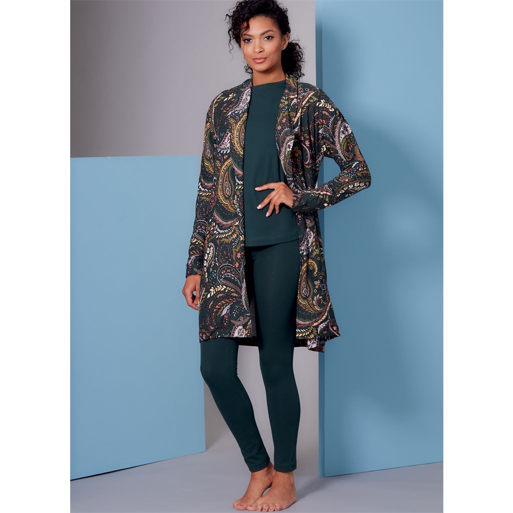 Vogue Pattern V1852 Misses and Misses Petite Wrap Robe Belt Top Dress and Pants 1852 Image 2 From Patternsandplains.com