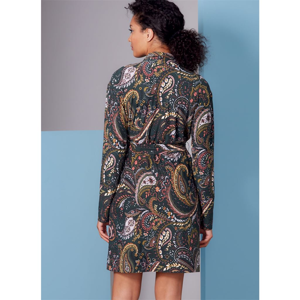 Vogue Pattern V1852 Misses and Misses Petite Wrap Robe Belt Top Dress and Pants 1852 Image 8 From Patternsandplains.com