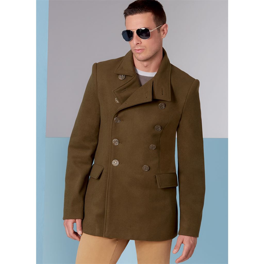 Military style mens on sale coat