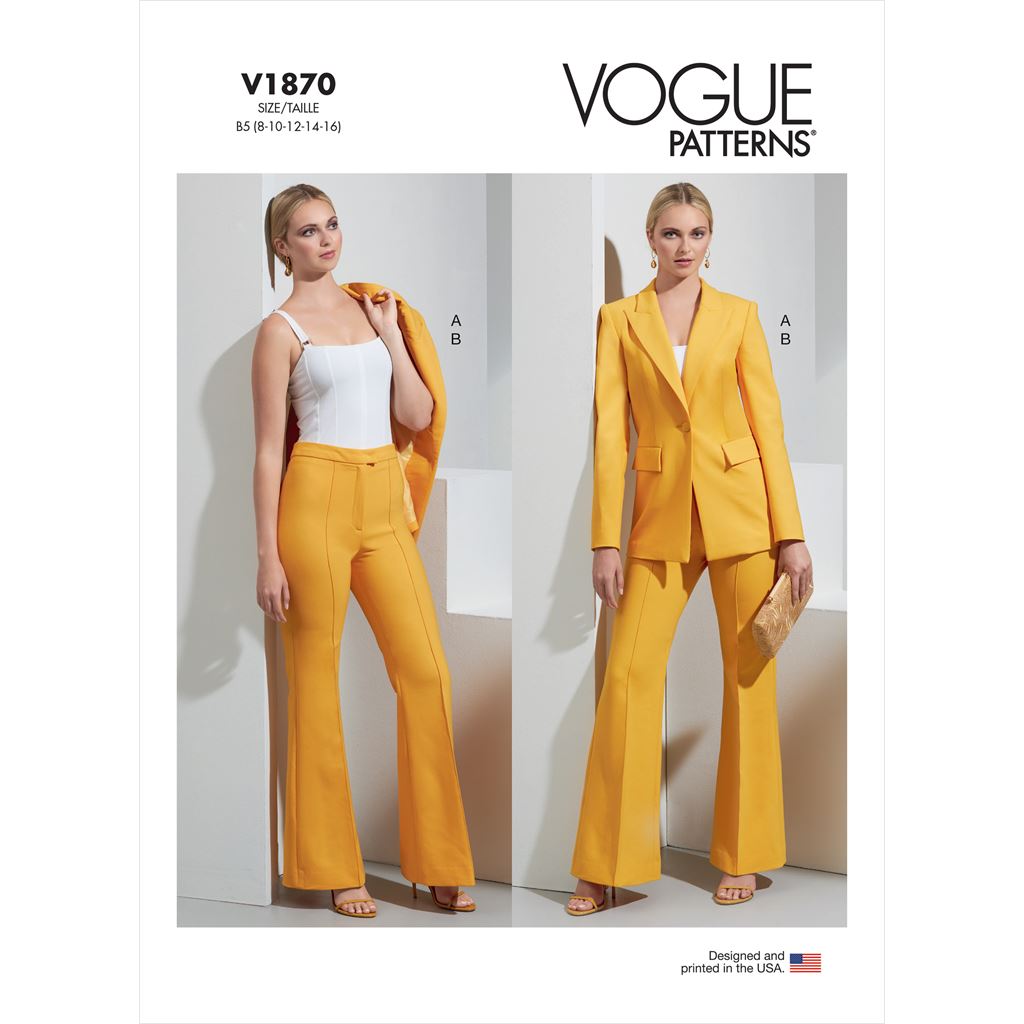 Vogue Pattern V1870 Misses Jacket and Pants 1870 Image 1 From Patternsandplains.com