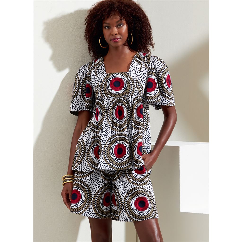 Vogue Pattern V1871 Misses Tops Shorts and Skirt 1871 Image 2 From Patternsandplains.com