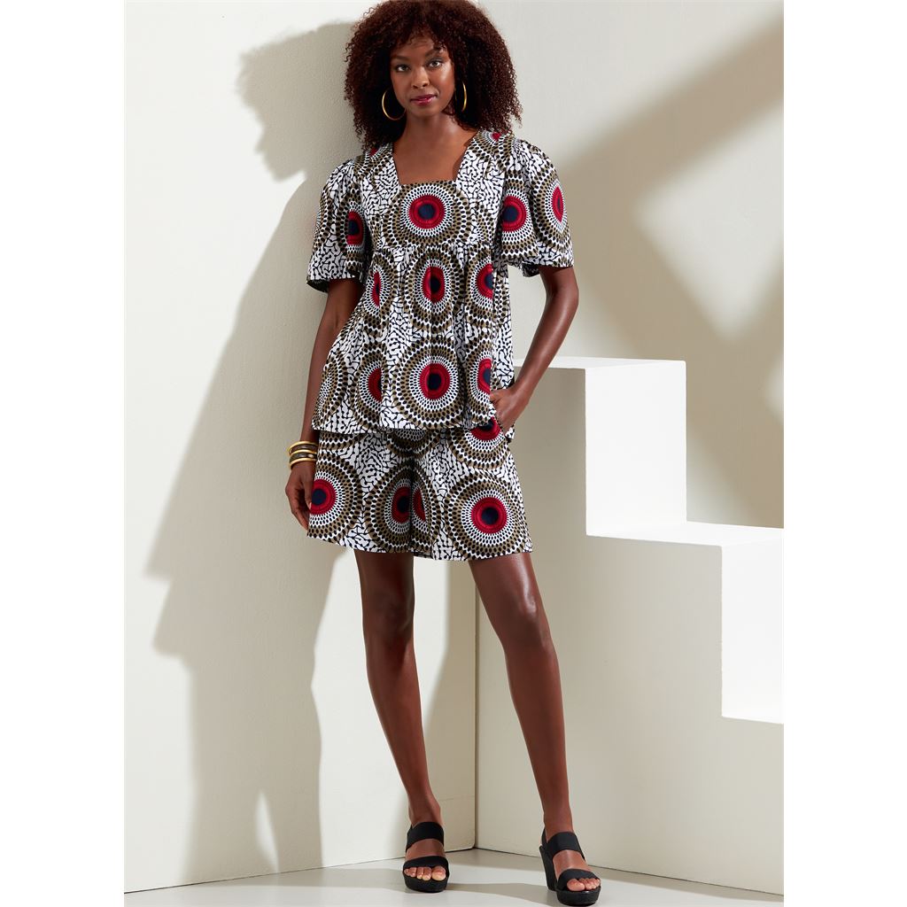 Vogue Pattern V1871 Misses Tops Shorts and Skirt 1871 Image 4 From Patternsandplains.com