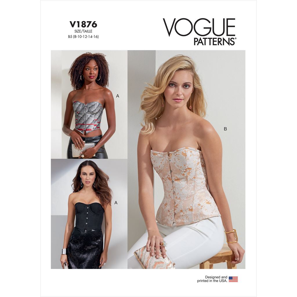 Vogue Pattern V1876 Misses Corsets 1876 Image 1 From Patternsandplains.com