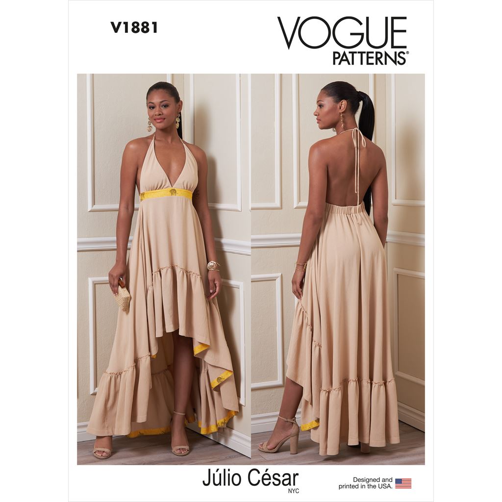 Vogue Pattern V1881 Misses Dress by Júlio César 1881 Image 1 From Patternsandplains.com