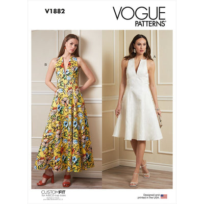 Vogue Pattern V1882 Misses Dress 1882 Image 1 From Patternsandplains.com