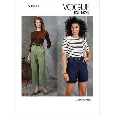 Vogue Pattern V1900 Misses Shorts and Pants 1900 Image 1 From Patternsandplains.com