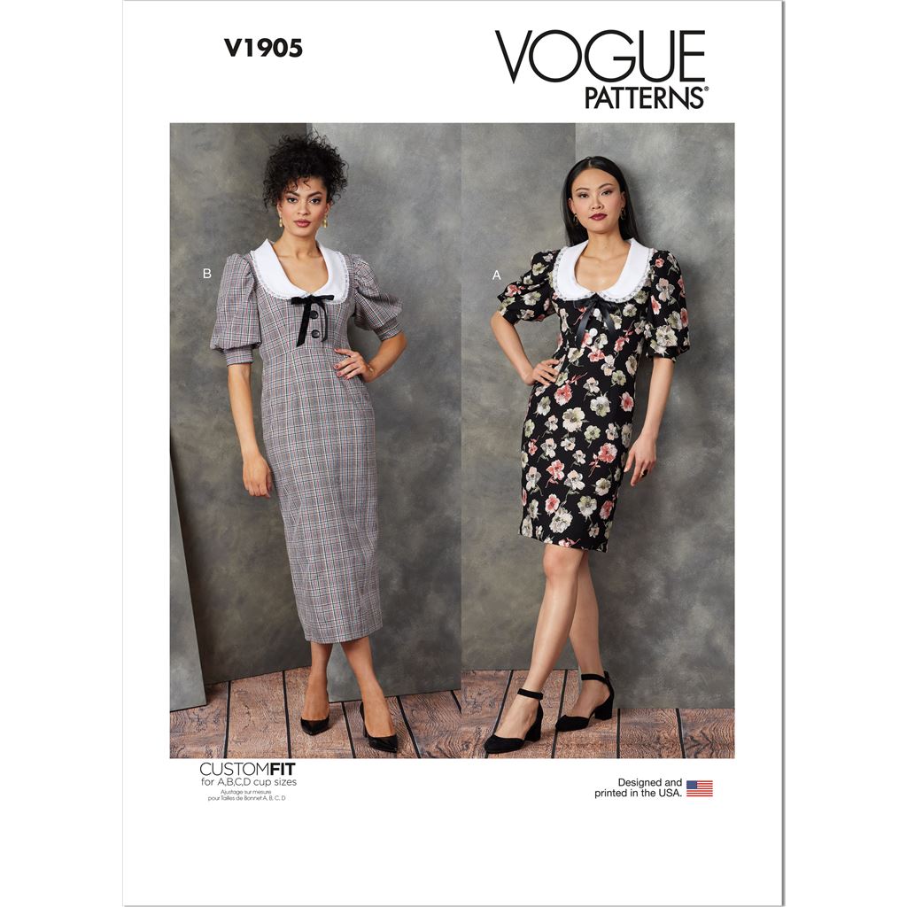 Vogue Pattern V1905 Misses Dress 1905 Image 1 From Patternsandplains.com