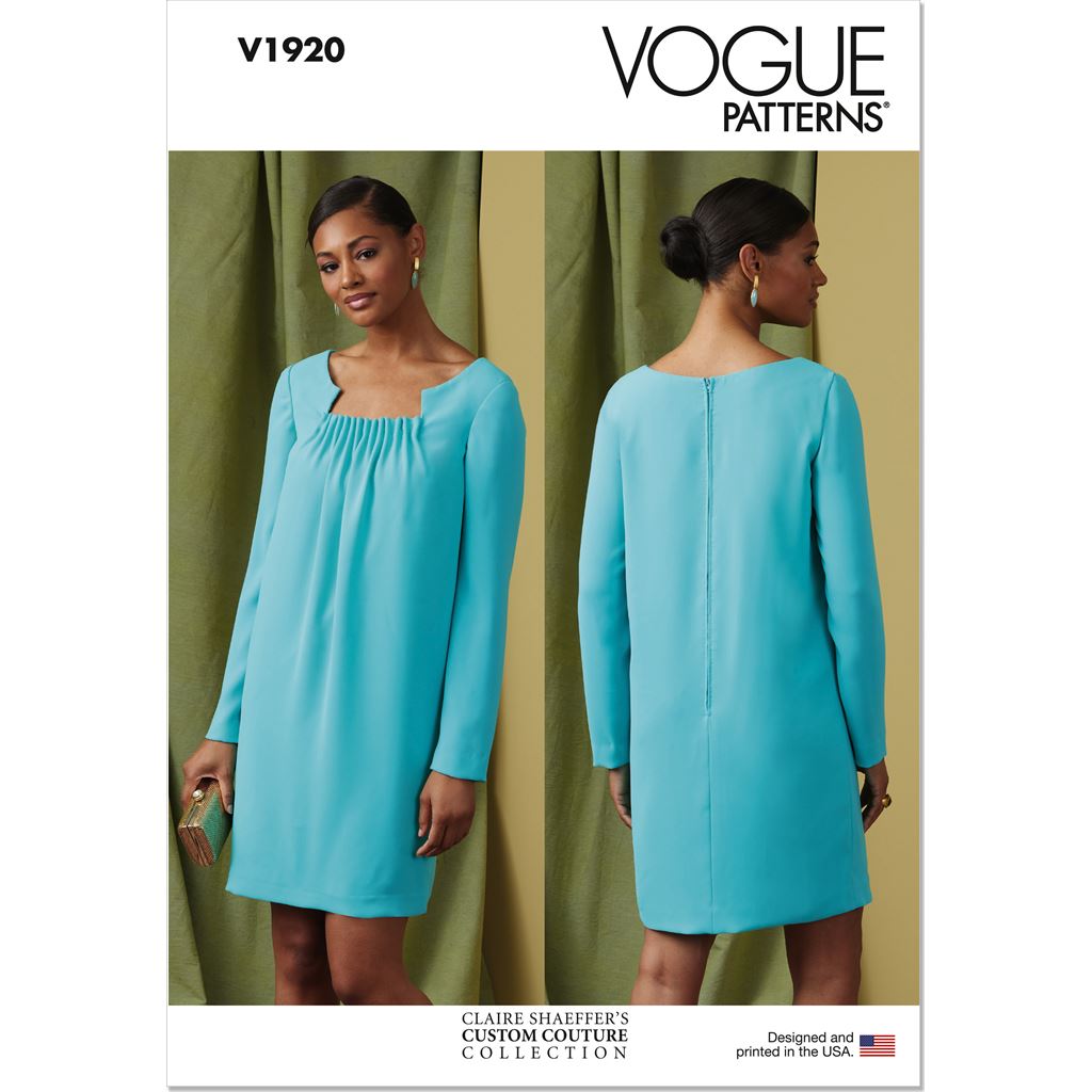 Vogue Pattern V1920 Misses Dress by Claire Shaeffer 1920 Image 1 From Patternsandplains.com