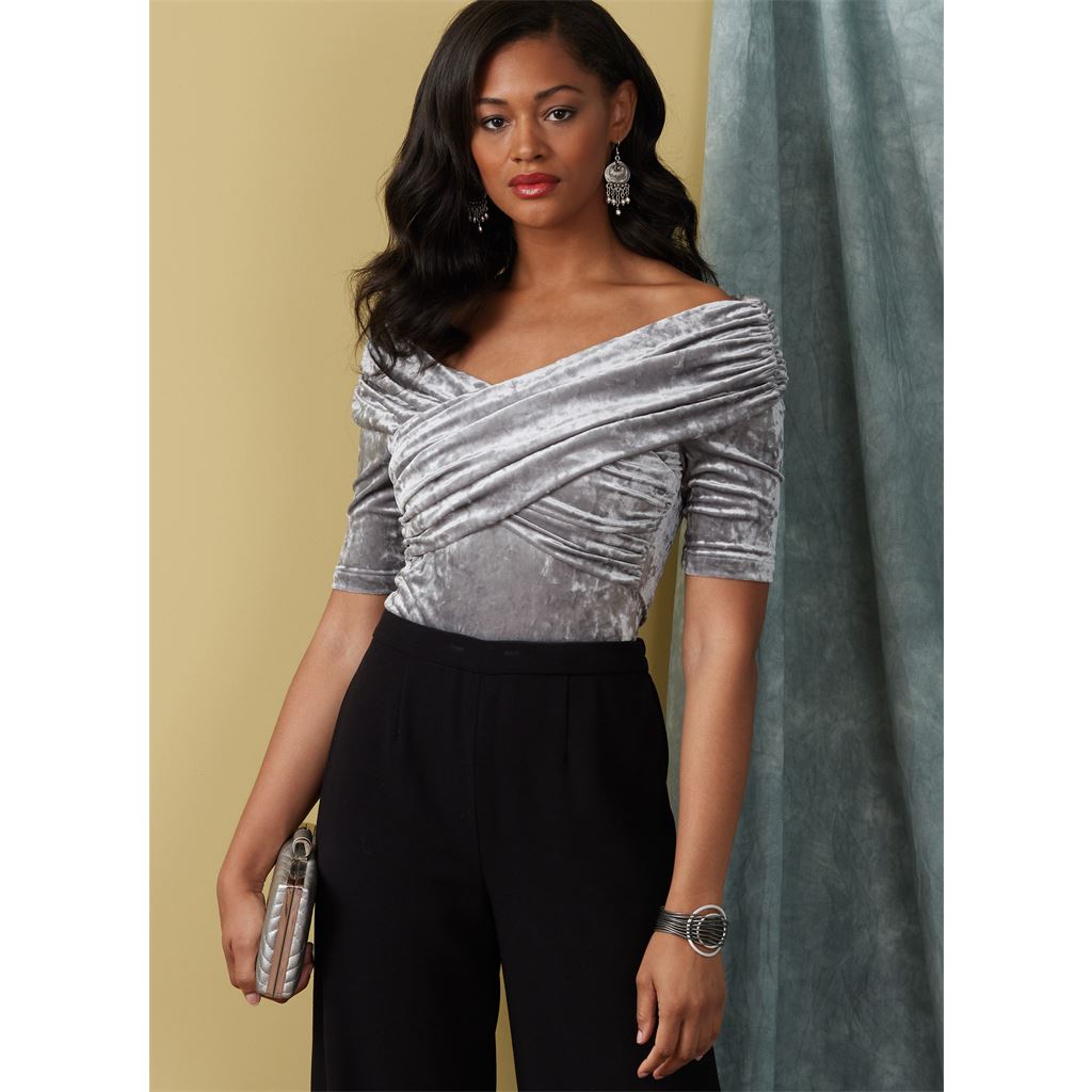 Vogue Pattern V1923 Misses Off The Shoulder Bodysuit 1923 Image 2 From Patternsandplains.com