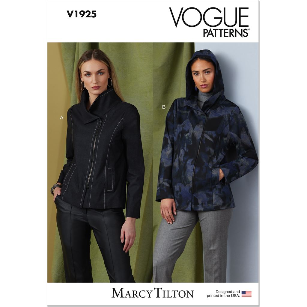 Vogue Pattern V1925 Misses Jacket in Two Lengths by Marcy Tilton 1925 Image 1 From Patternsandplains.com