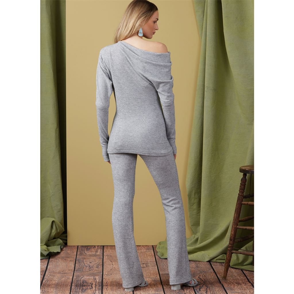 Vogue Pattern V1929 Misses Knit Top Dress and Pants 1929 Image 4 From Patternsandplains.com