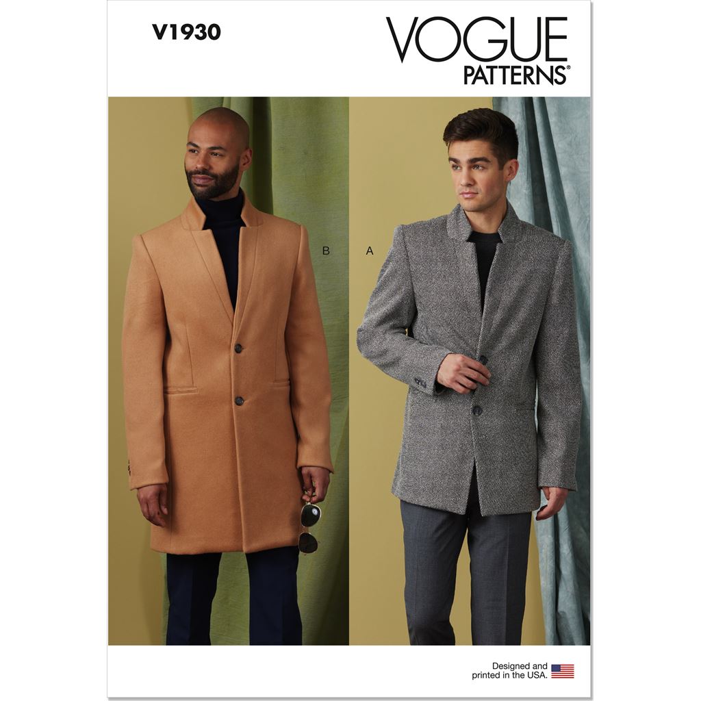 Vogue Pattern V1930 Mens Coat 1930 Image 1 From Patternsandplains.com