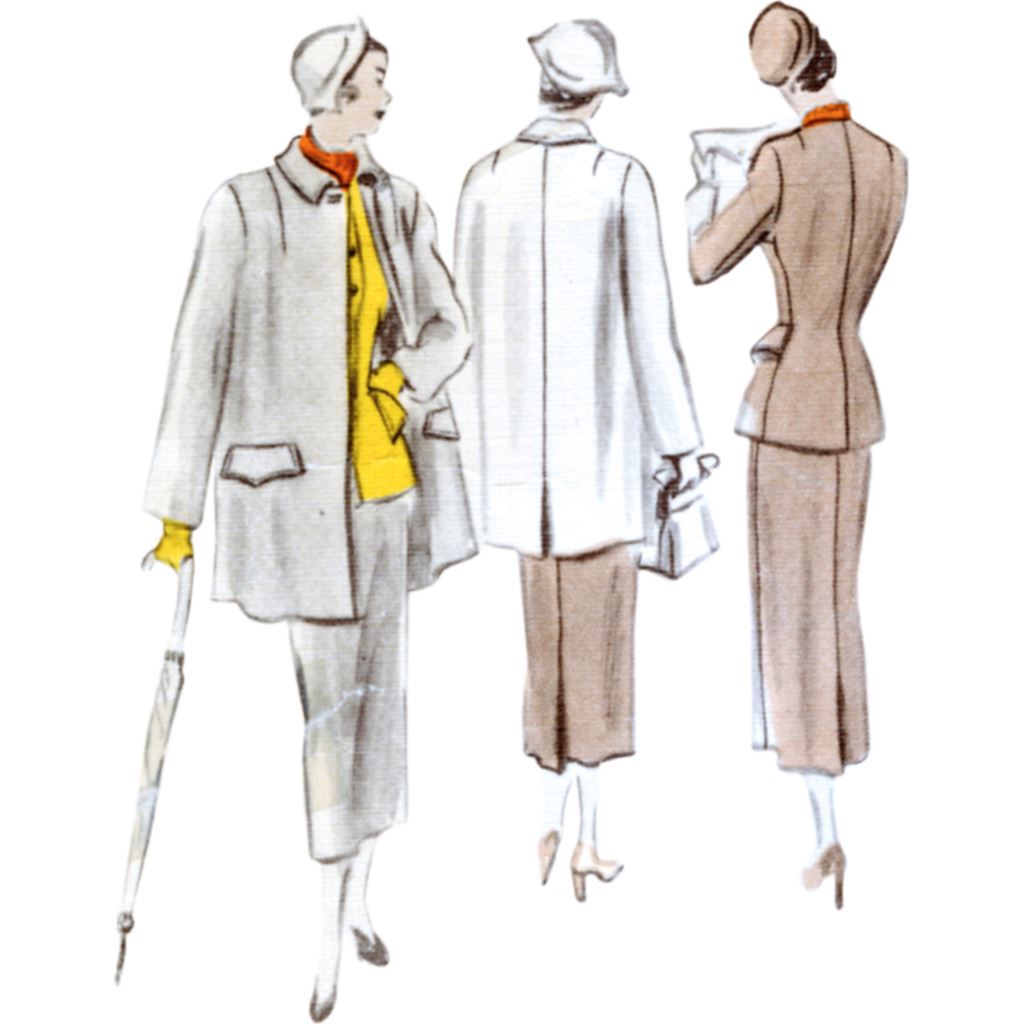 Vogue Pattern V1932 Misses Vintage Suit and Coat 1932 Image 2 From Patternsandplains.com
