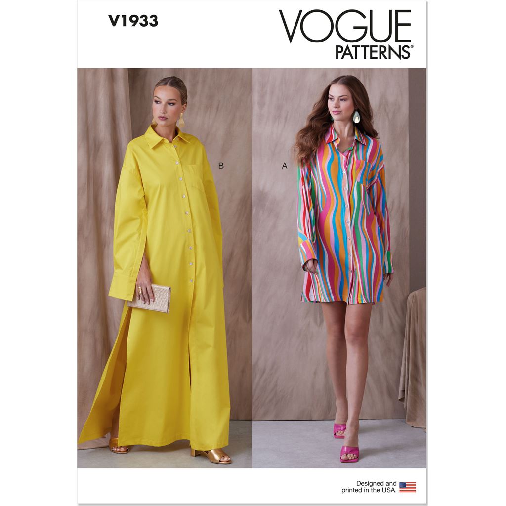 Vogue Pattern V1933 Misses Shirt Dress 1933 Image 1 From Patternsandplains.com