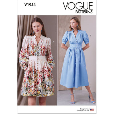 Vogue Pattern V1934 Misses Dress in Two Lengths 1934 Image 1 From Patternsandplains.com
