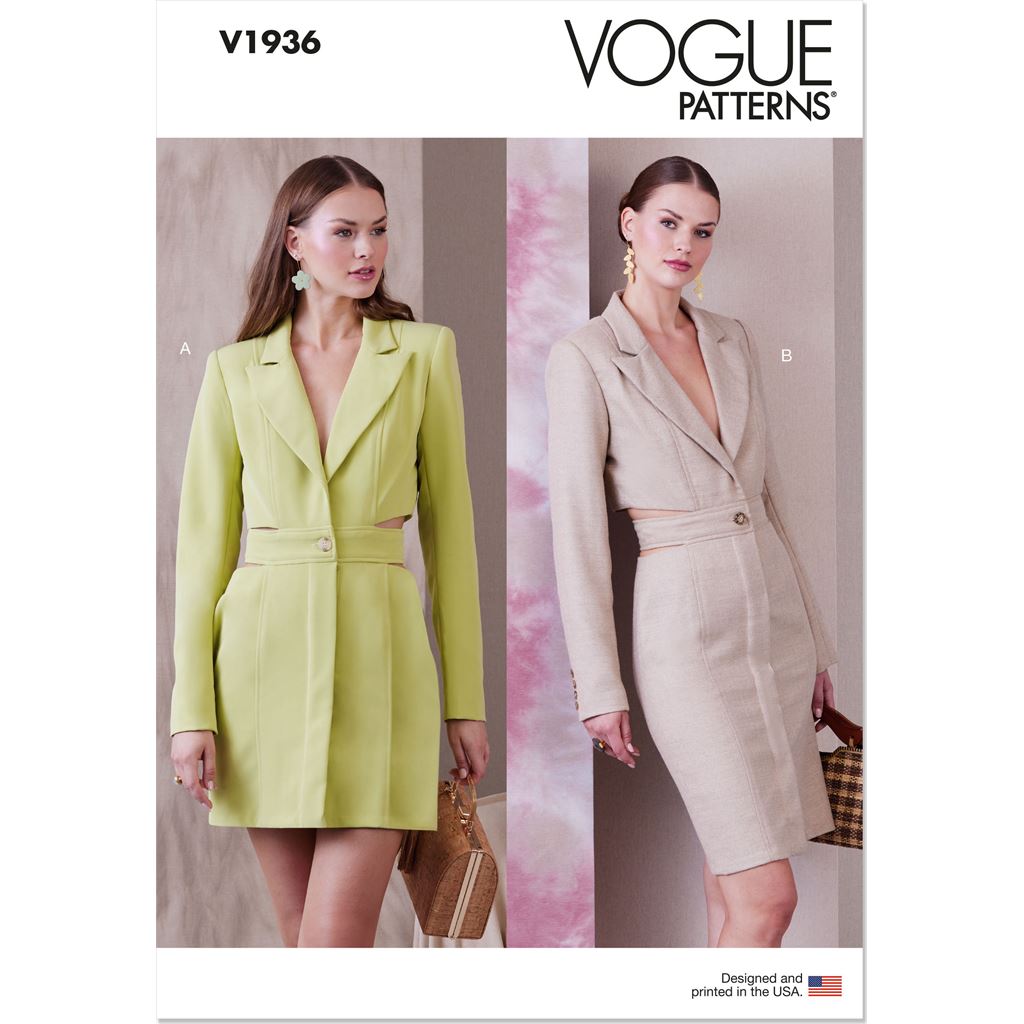 Vogue Pattern V1936 Misses Blazer Dress 1936 Image 1 From Patternsandplains.com
