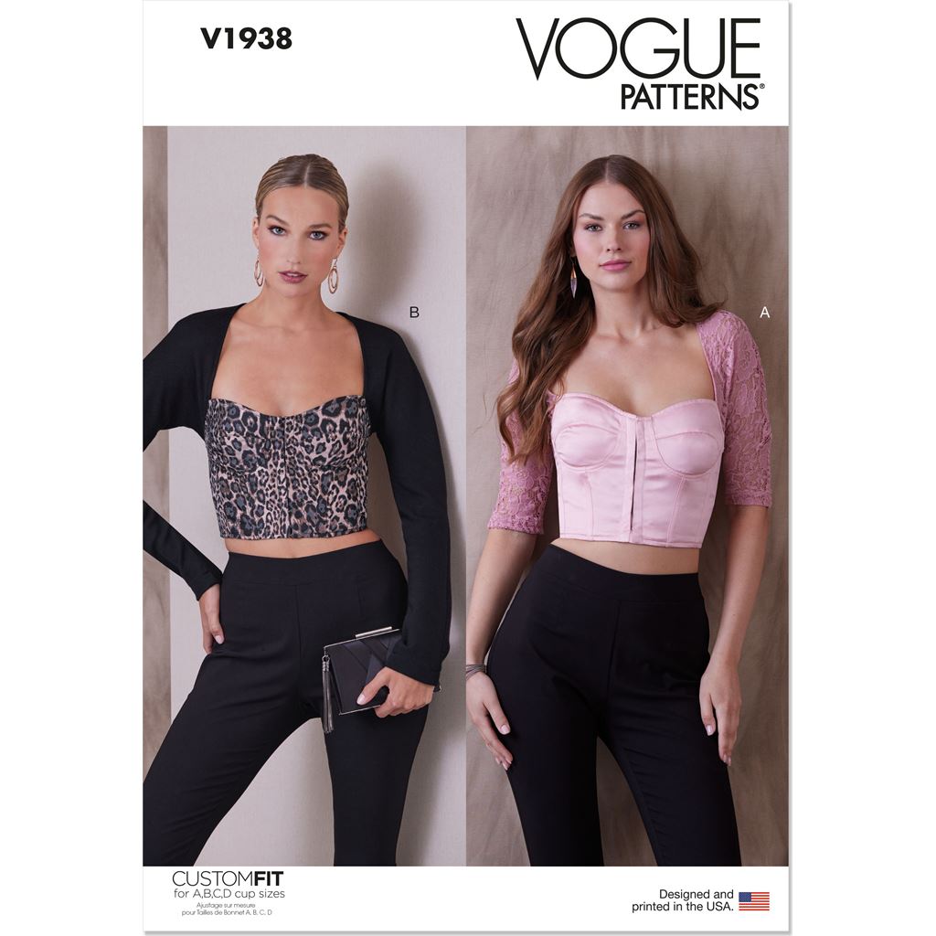 Vogue Pattern V1938 Misses Tops 1938 Image 1 From Patternsandplains.com