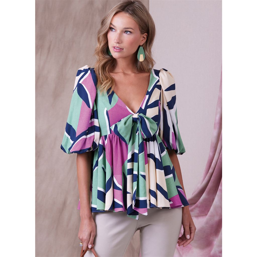 Vogue Pattern V1940 Misses Tops 1940 Image 2 From Patternsandplains.com