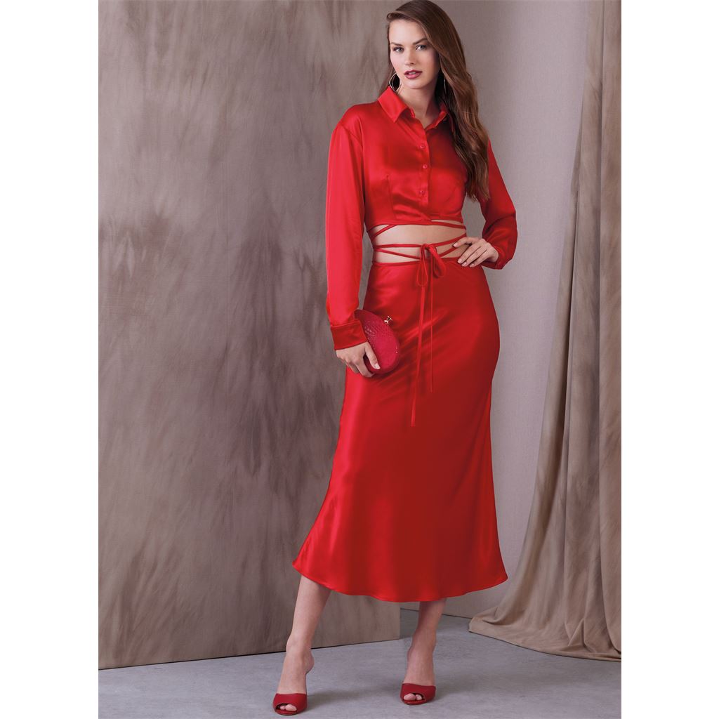 Vogue Pattern V1944 Misses Tops and Skirts 1944 Image 2 From Patternsandplains.com