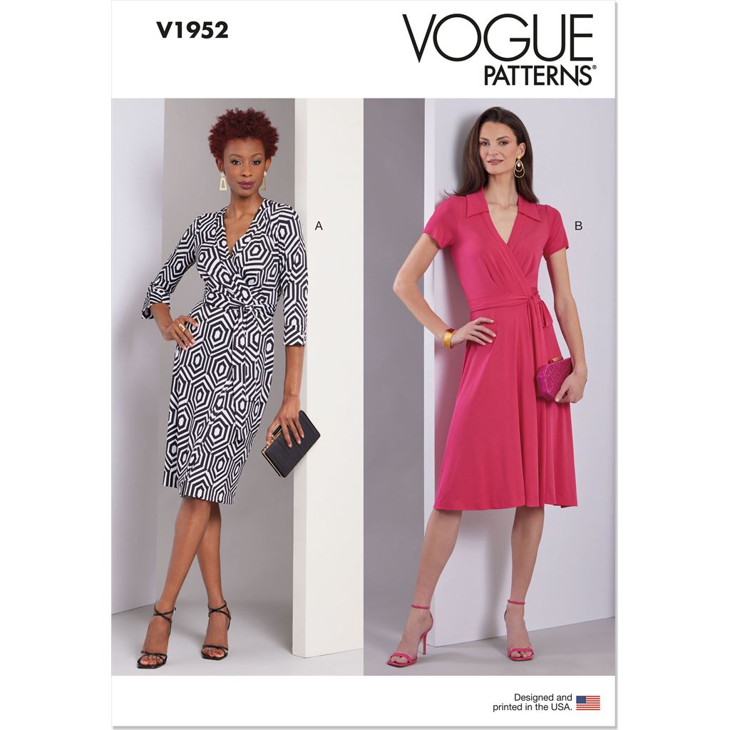 Vogue Pattern V1952 Misses Wrap Dresses 1952 Image 1 From Patternsandplains.com
