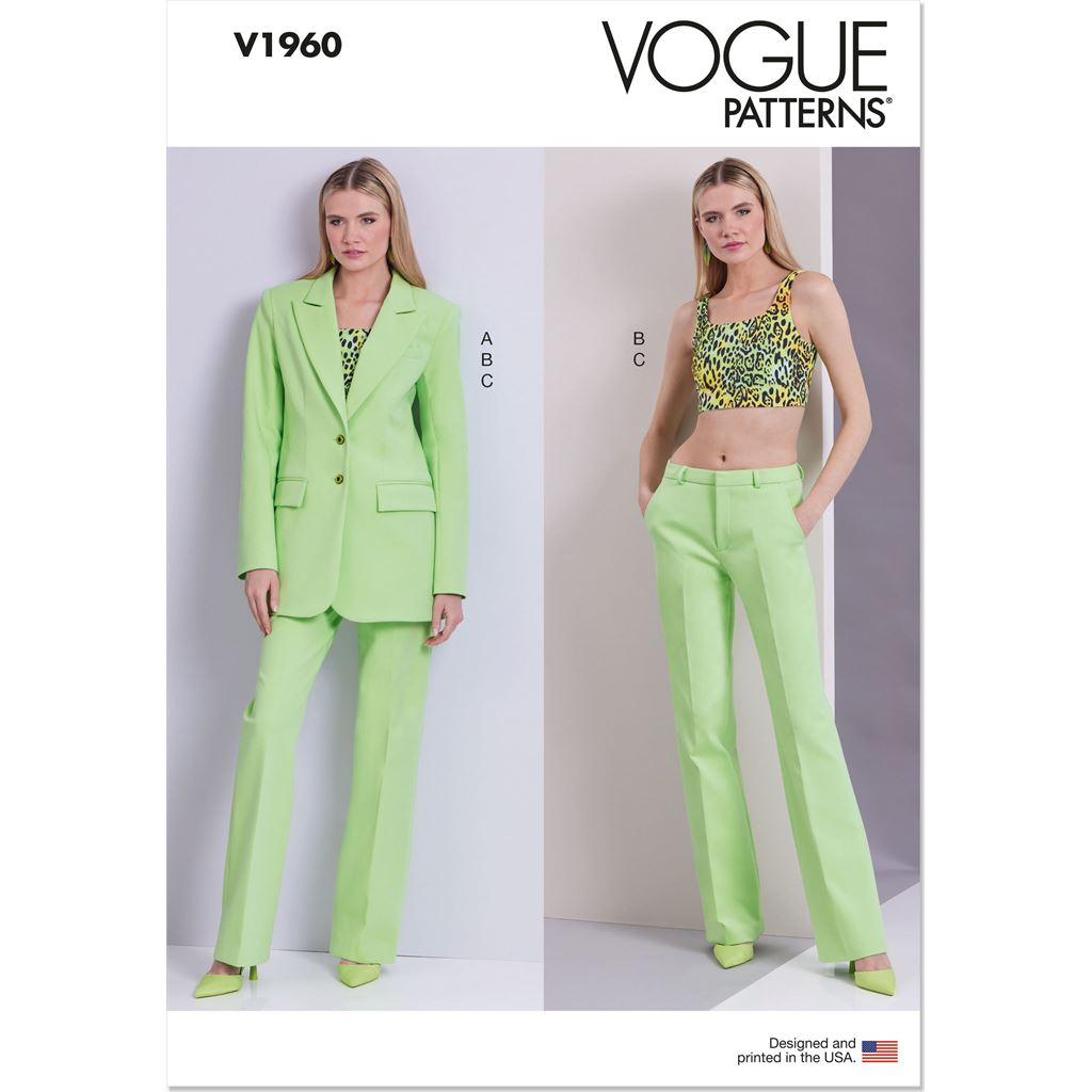 Vogue Pattern V1960 Misses Jacket Knit Top and Pants 1960 Image 1 From Patternsandplains.com