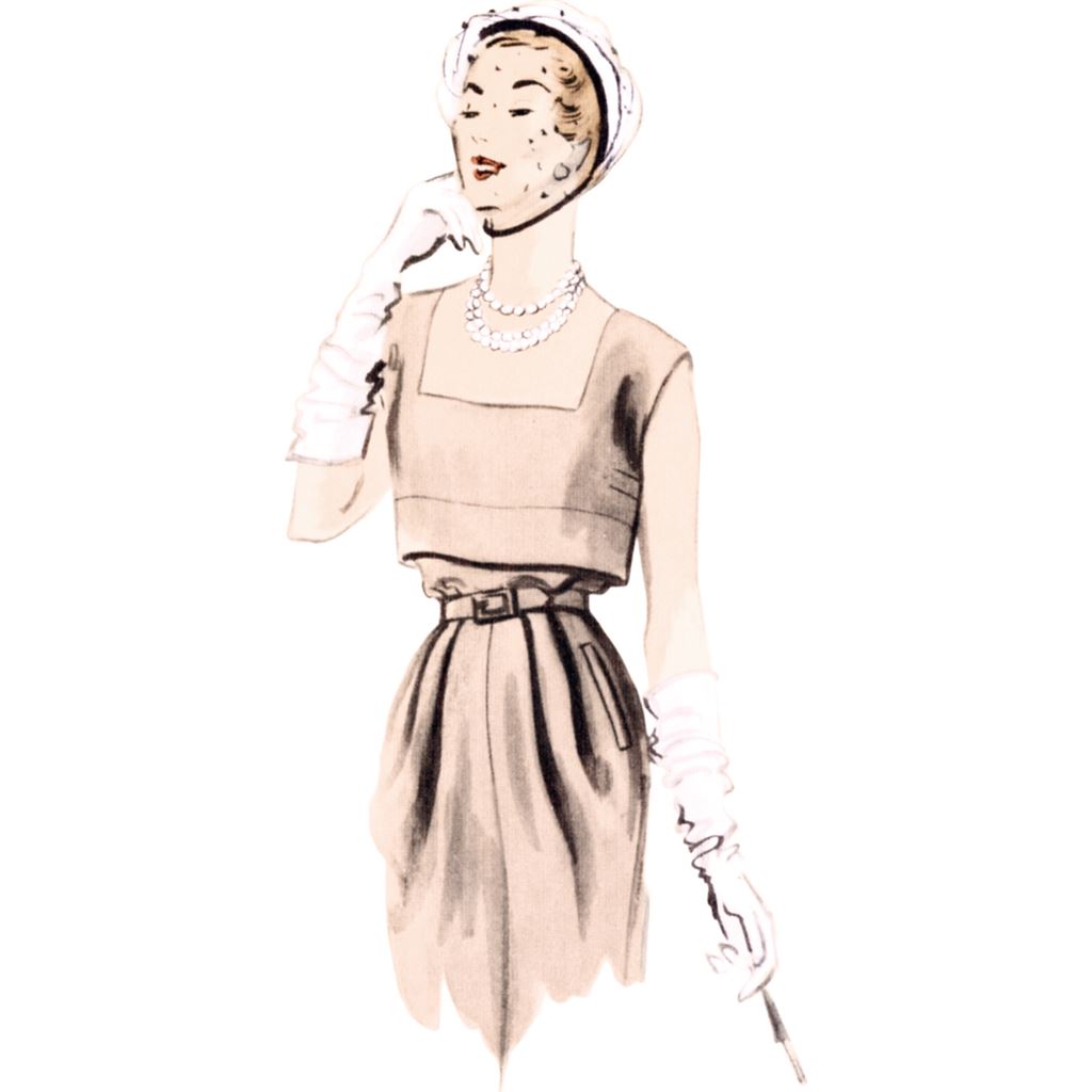 Vogue Pattern V1964 Misses Dress and Capelet 1964 Image 3 From Patternsandplains.com