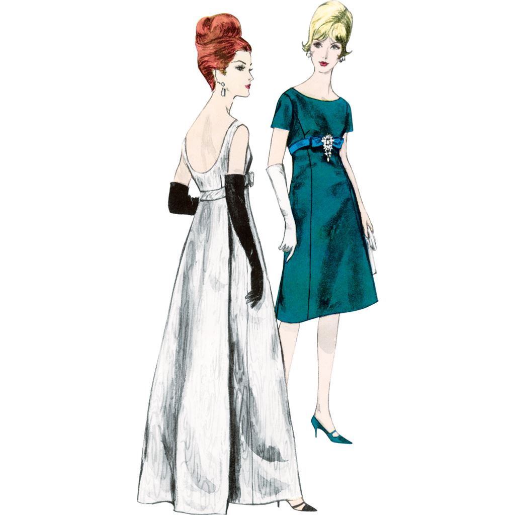 Vogue Pattern V1965 Misses' One Piece Evening Dress 1965 - Patterns and Plains Vogue Pattern V1965 Misses' One Piece Evening Dress 1965 - Patterns and Plains
