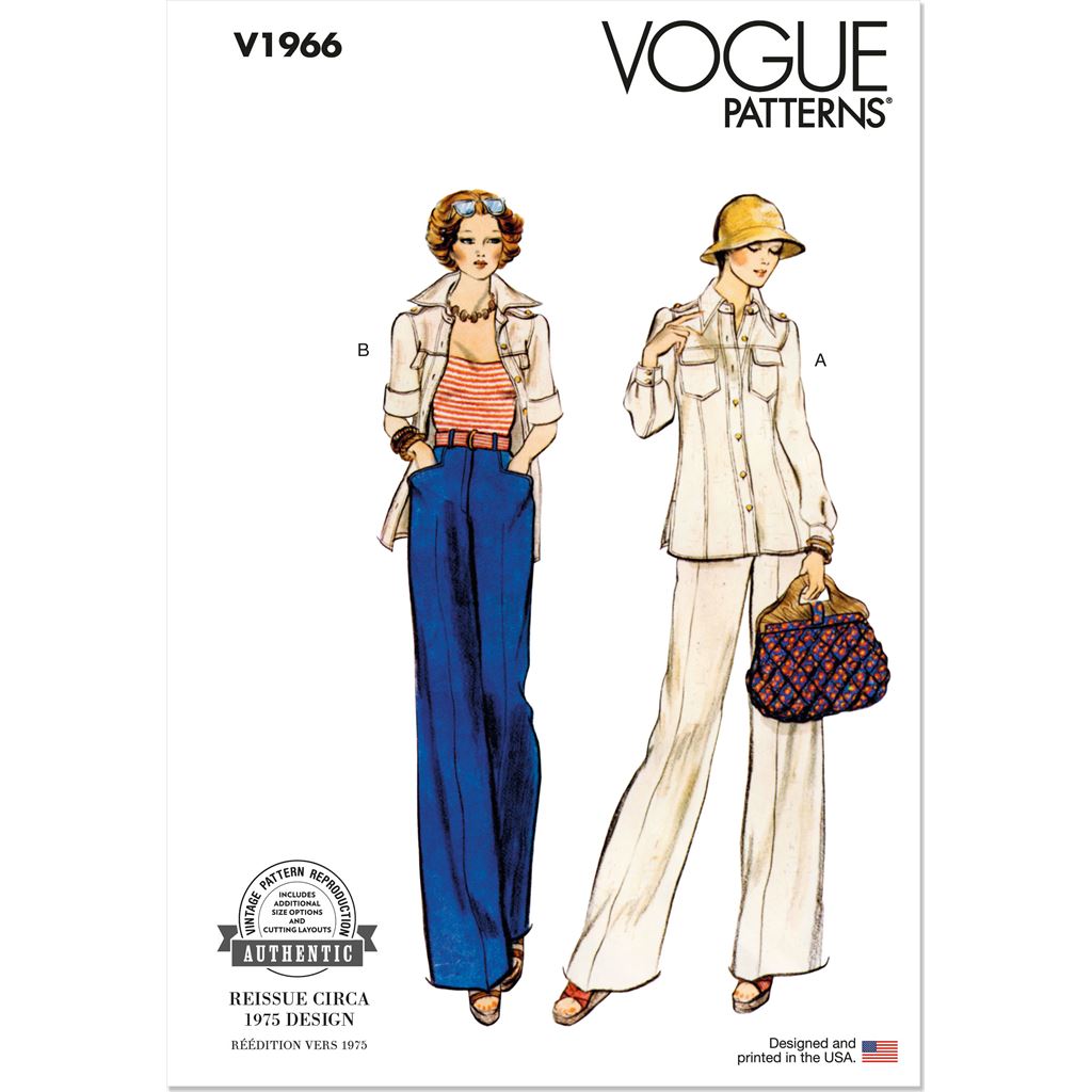 Vogue Pattern V1966 Misses Jacket and Pants 1966 Image 1 From Patternsandplains.com