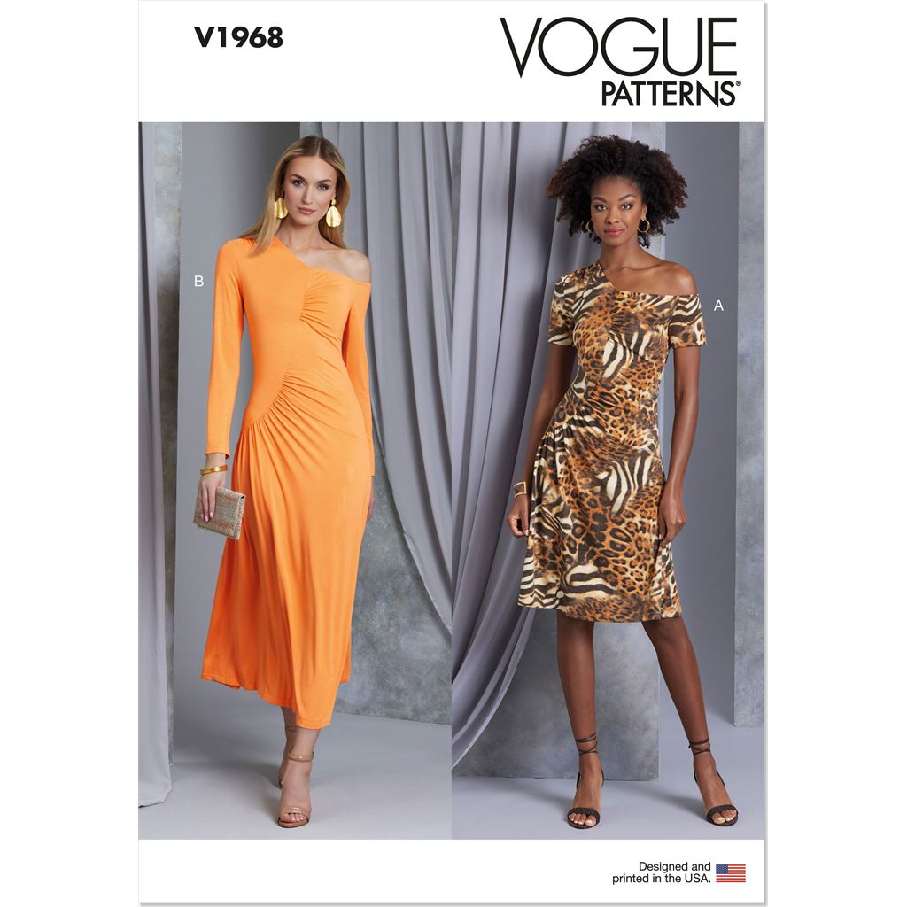 Vogue Pattern V1968 Misses Knit Dresses 1968 Image 1 From Patternsandplains.com