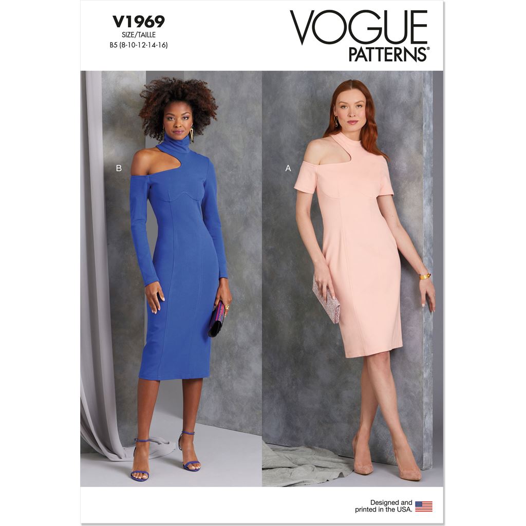 Vogue Pattern V1969 Misses Knit Dresses 1969 Image 1 From Patternsandplains.com