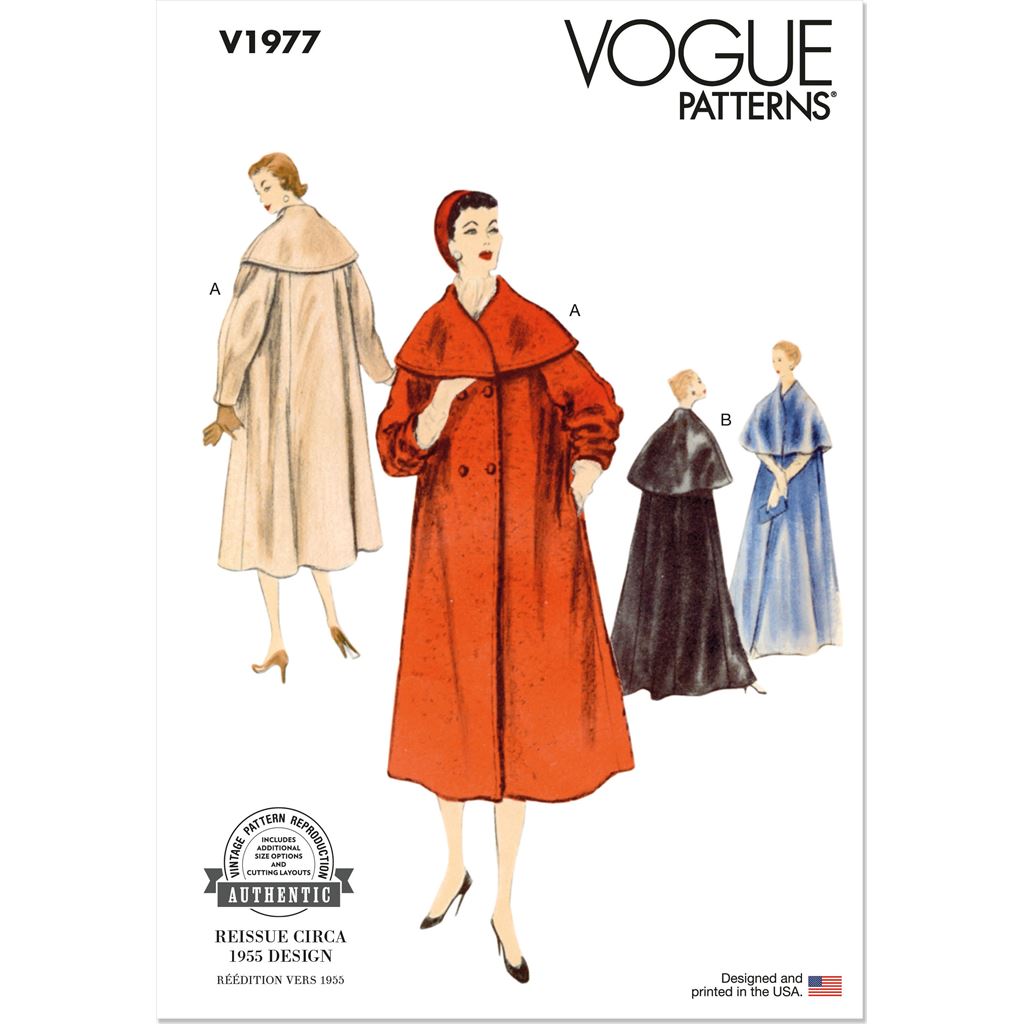 Vogue Pattern V1977 Misses Coats 1977 Image 1 From Patternsandplains.com