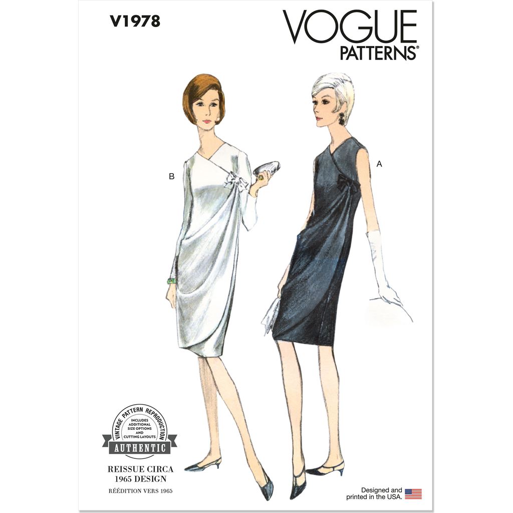 Vogue Pattern V1978 Misses Dresses 1978 Image 1 From Patternsandplains.com