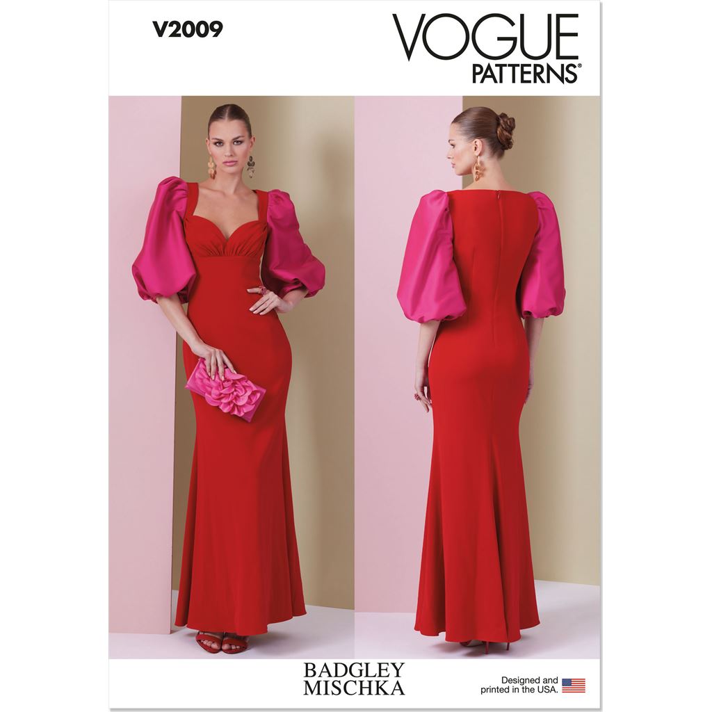 Vogue Pattern V2009 Misses Dress by Badgley Mischka 2009 Image 1 From Patternsandplains.com