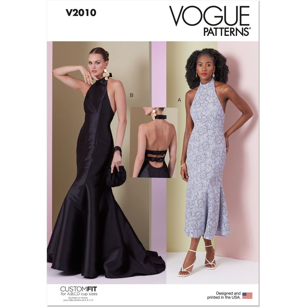 Vogue Pattern V2010 Misses Dress in Two Lengths 2010 Image 1 From Patternsandplains.com