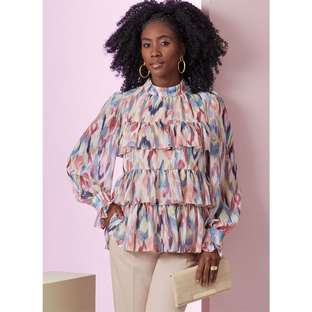 Vogue Pattern V2011 Misses Top with Sleeve Variations 2011 Image 3 From Patternsandplains.com