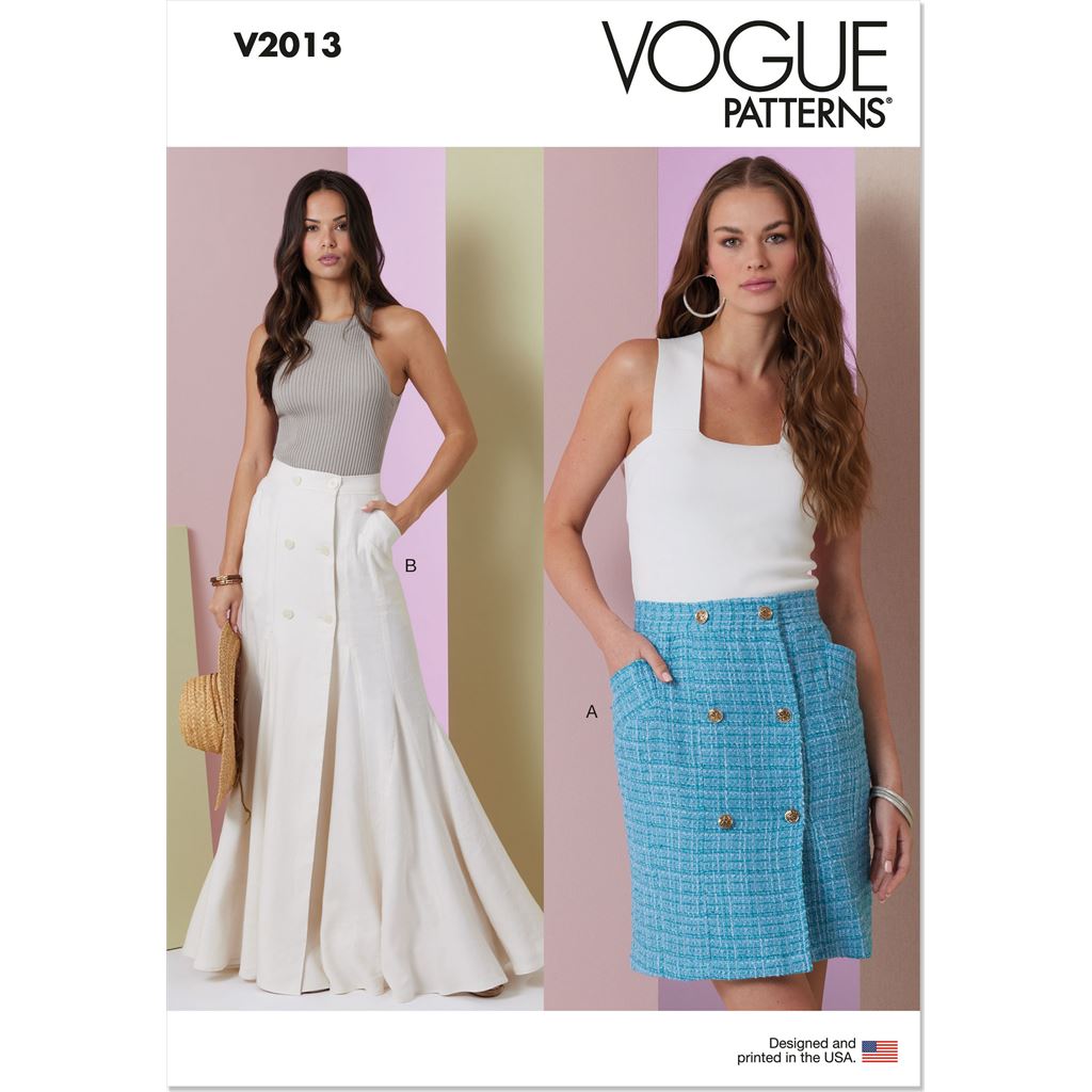 Vogue Pattern V2013 Misses Skirt in Two Lengths 2013 Image 1 From Patternsandplains.com