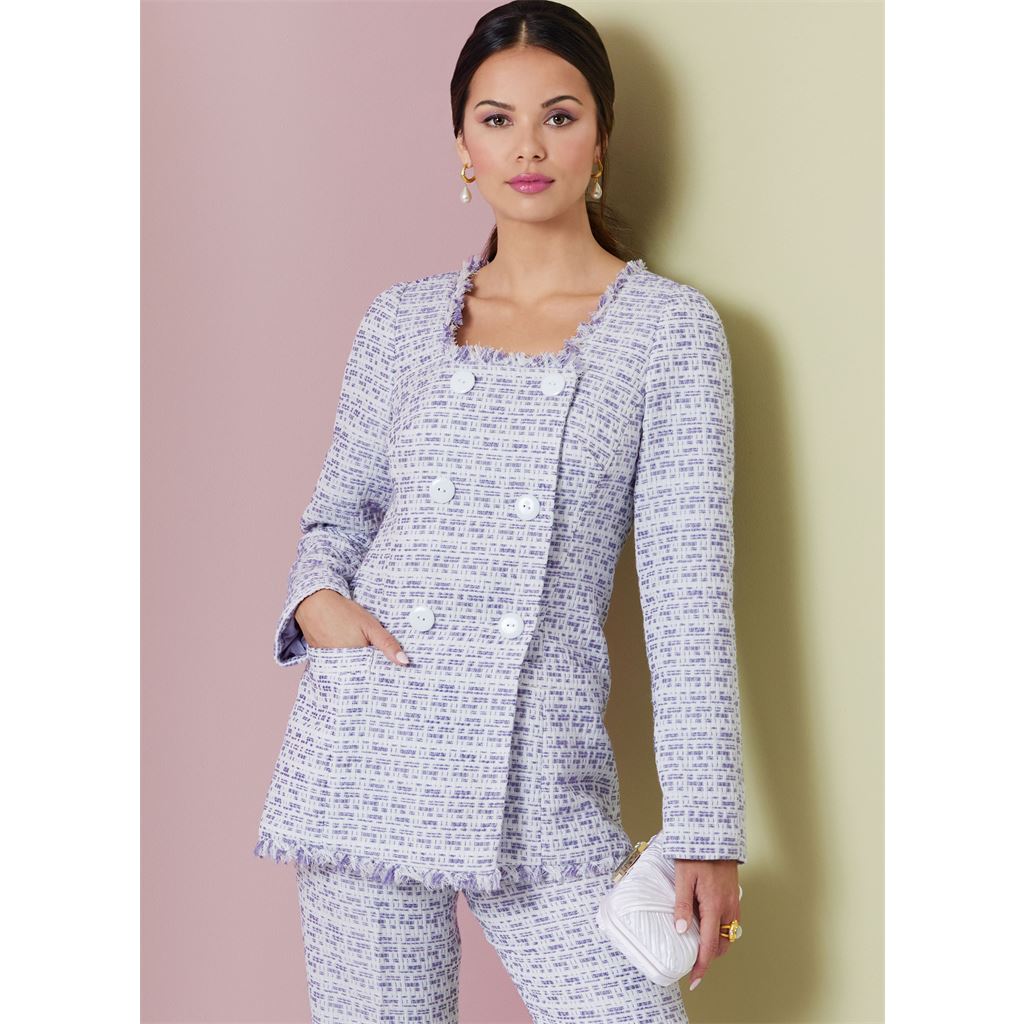 Vogue Pattern V2017 Misses Jacket in Two Lengths Skirt and Pants 2017 Image 3 From Patternsandplains.com