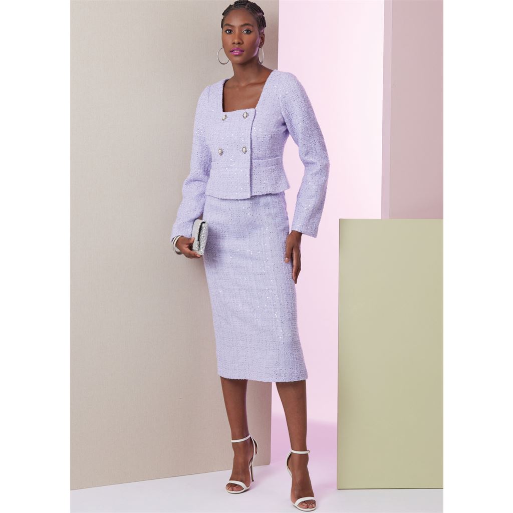 Vogue Pattern V2017 Misses Jacket in Two Lengths Skirt and Pants 2017 Image 4 From Patternsandplains.com