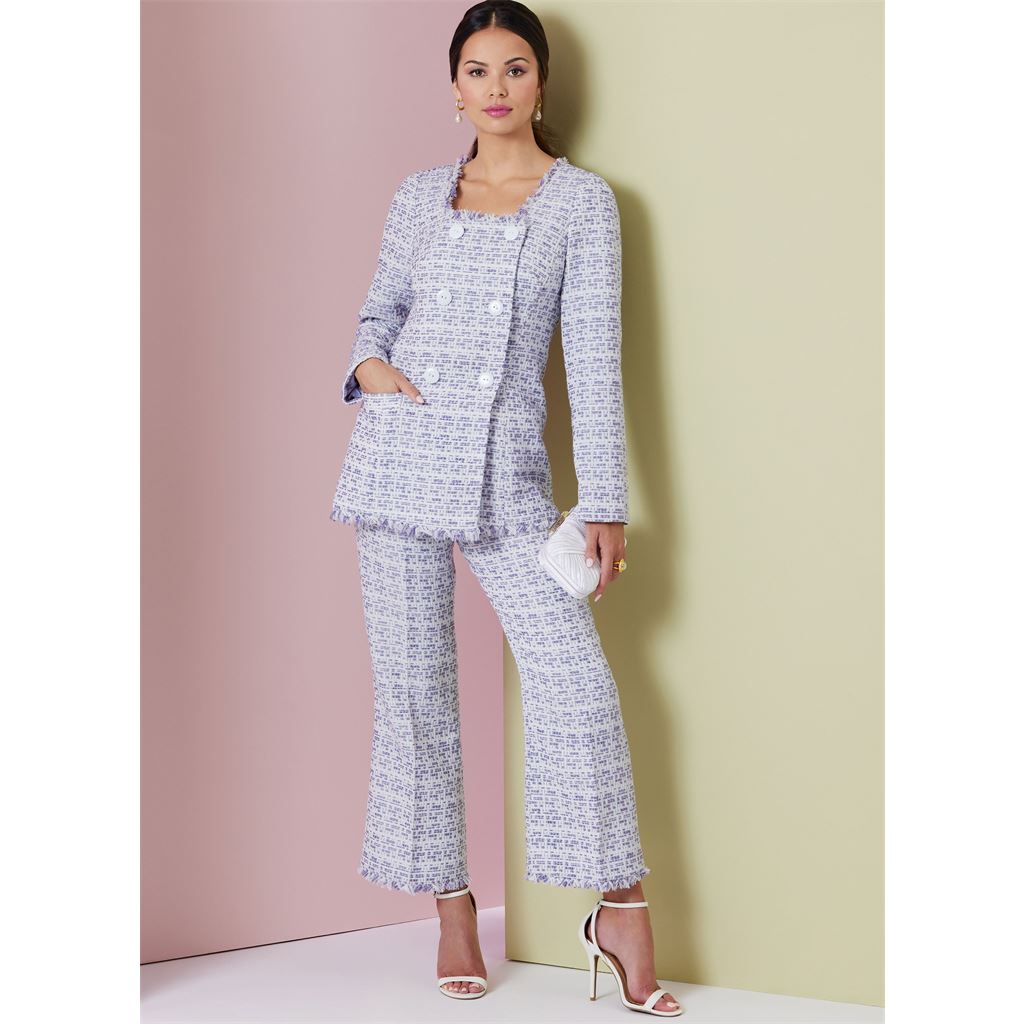 Vogue Pattern V2017 Misses Jacket in Two Lengths Skirt and Pants 2017 Image 5 From Patternsandplains.com