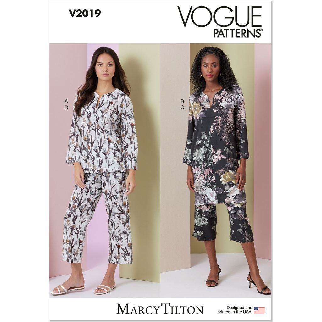 Vogue Pattern V2019 Misses Lounge Sets by Marcy Tilton 2019 Image 1 From Patternsandplains.com