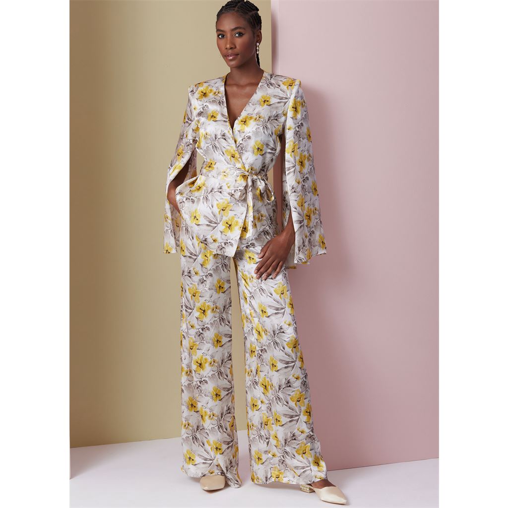 Vogue Pattern V2020 Misses Lounge Top Robe and Pants 2020 Image 4 From Patternsandplains.com